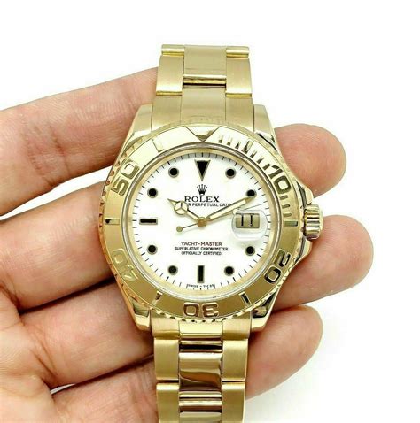 rolex solid 18k gold watch men's|does rolex use real gold.